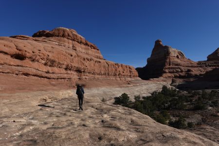 Na treku v Canyonlands NP 